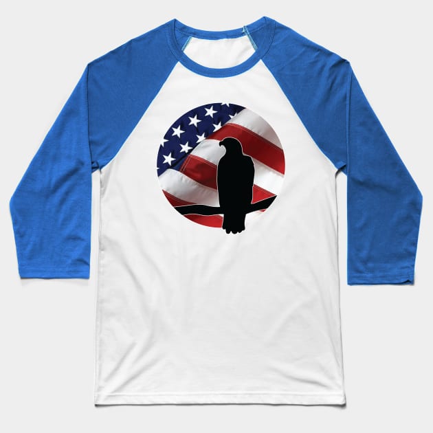 Sitting Eagle - 9 Baseball T-Shirt by Brightfeather